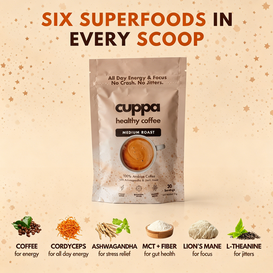 Cuppa Lion’s Mane & Ashwagandha Healthy Coffee 30 Servings