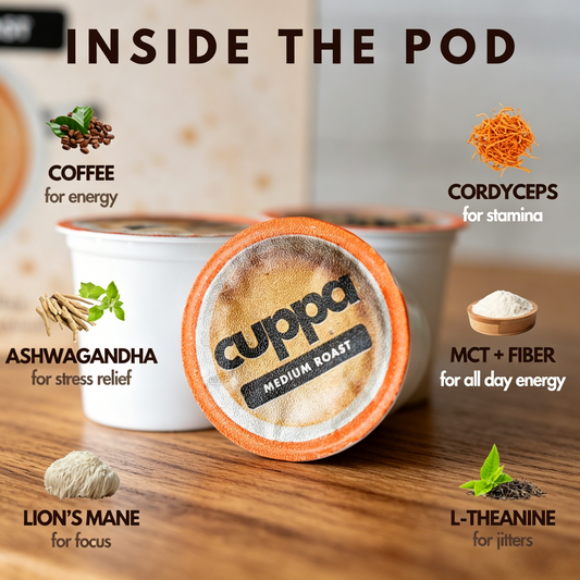 Cuppa Lion’s Mane & Ashwagandha Healthy Coffee 24 Servings