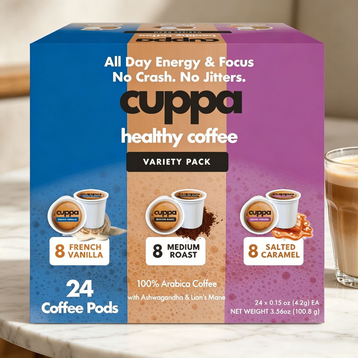 Cuppa Lion’s Mane & Ashwagandha Healthy Coffee 24 Servings